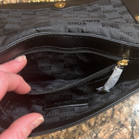 Michael Kors black leather gold chain purse - Picture 6 of 12